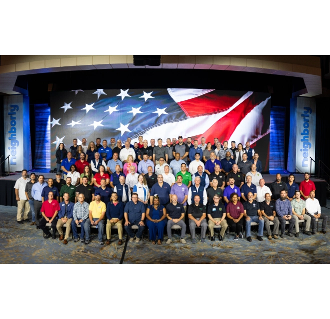 Neighborly veterans group photo.