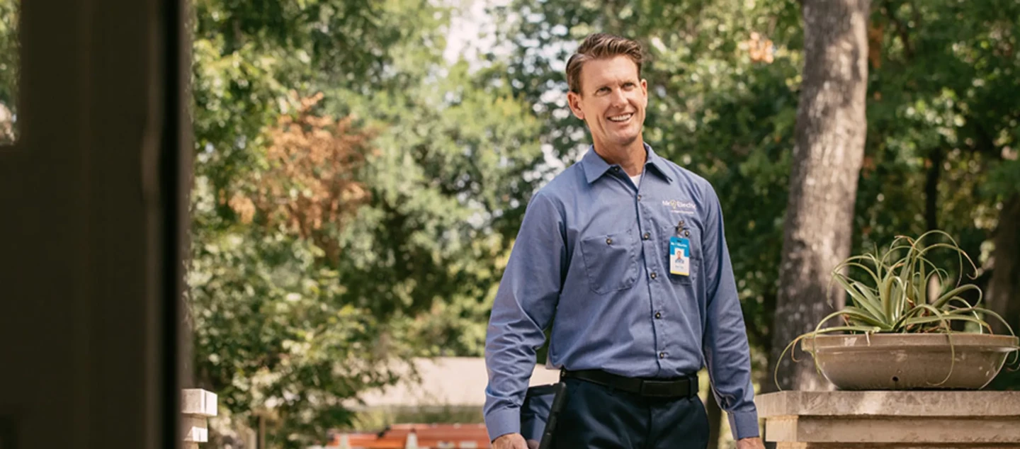 Smiling service professional.