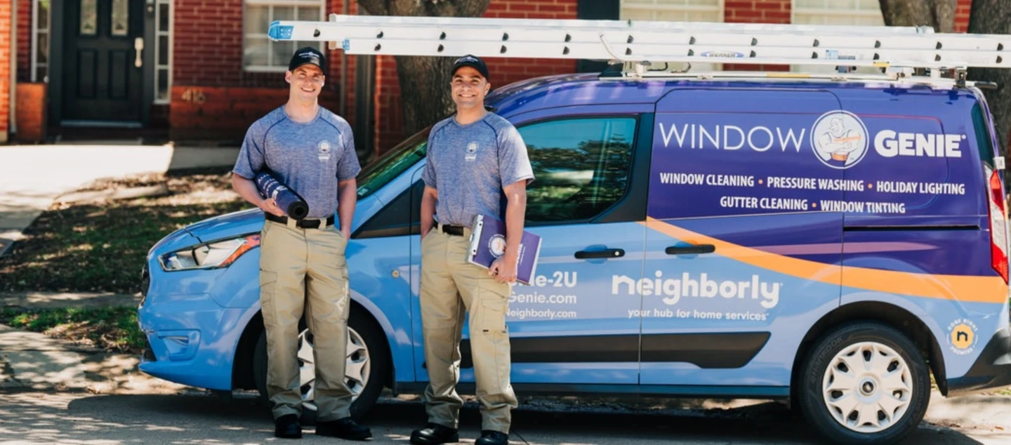 Window Genie service professionals and van.